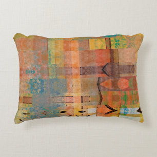 art abstract geometric horizontal stripes pattern decorative cushion