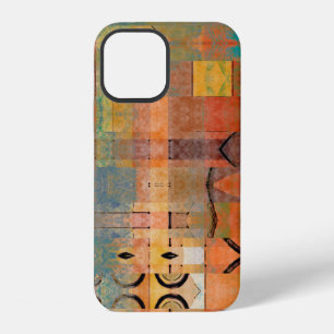 art abstract geometric horizontal stripes pattern iPhone 12 case