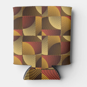 Art Abstract Geometric Textured Background Can Cooler
