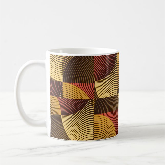 Art Abstract Geometric Textured Background Coffee Mug (Left)