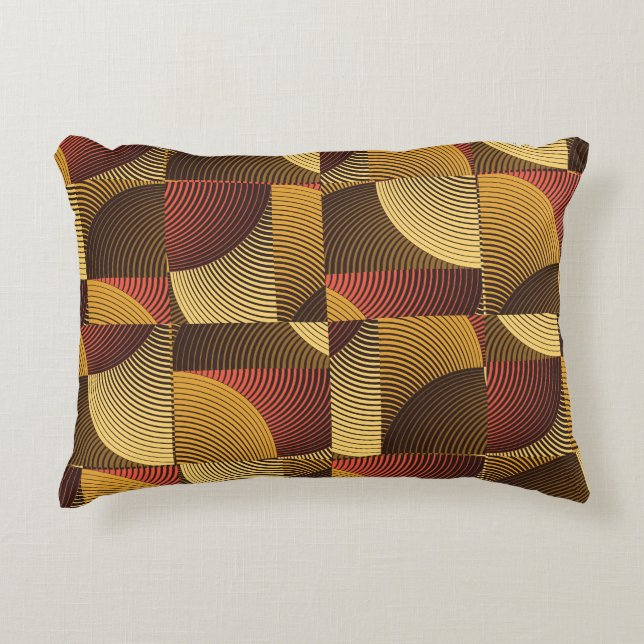 Art Abstract Geometric Textured Background Decorative Cushion (Front)