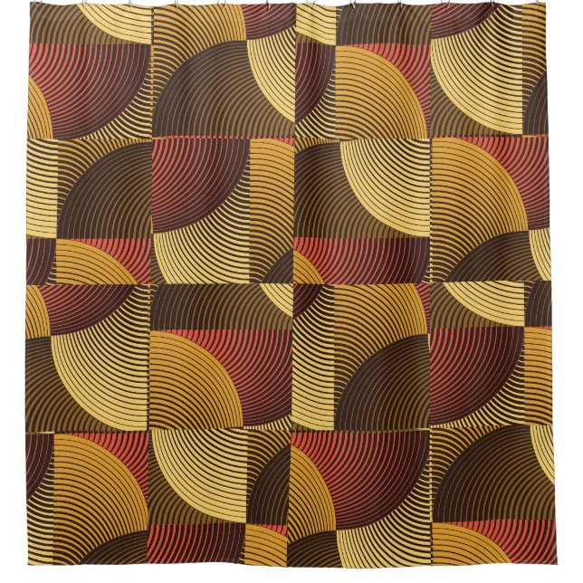 Art Abstract Geometric Textured Background Shower Curtain (Front)