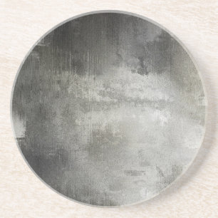 art abstract grunge black and white textured coaster