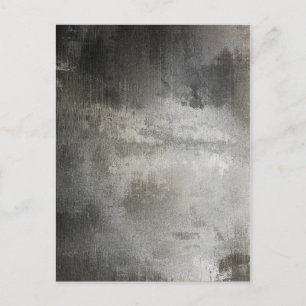 art abstract grunge black and white textured postcard