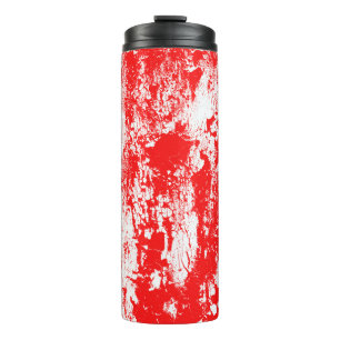 Art abstract grunge illustration ink brush effect thermal tumbler