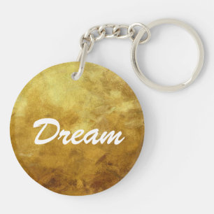 art abstract painted background in golden colour key ring