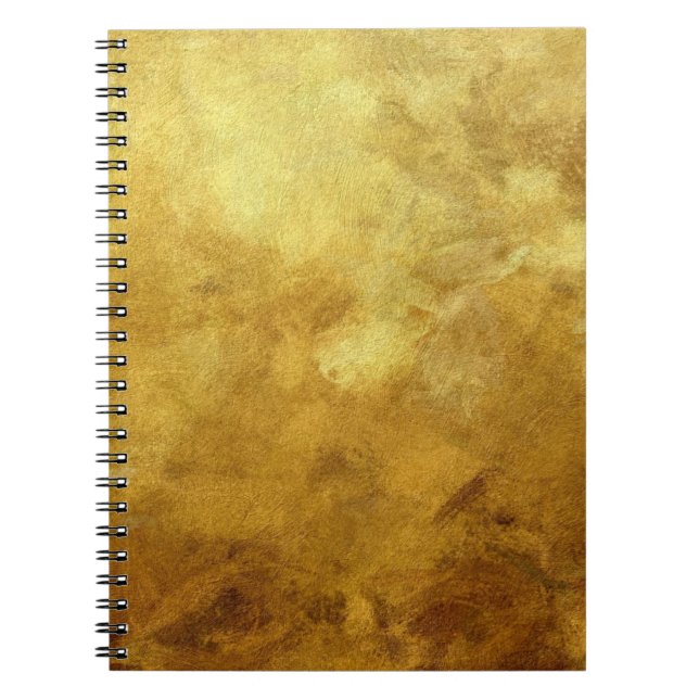 art abstract painted background in golden colour notebook (Front)