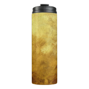art abstract painted background in golden colour thermal tumbler