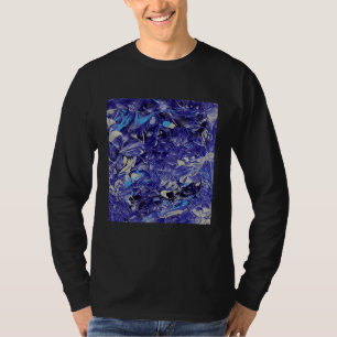 Art Abstract Painting Blue And White T-Shirt
