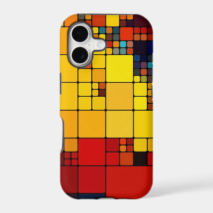 Art abstract vibrant rainbow geometric pattern