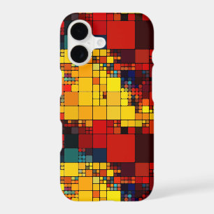 Art abstract vibrant rainbow geometric pattern