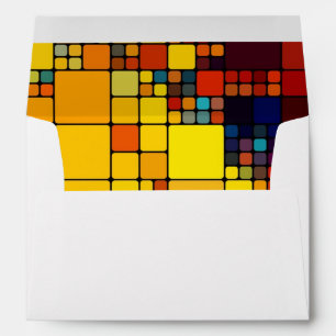 Art abstract vibrant rainbow geometric pattern envelope