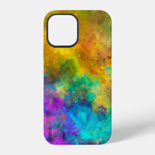art abstract vibrant rainbow painted background wi iPhone 12 case