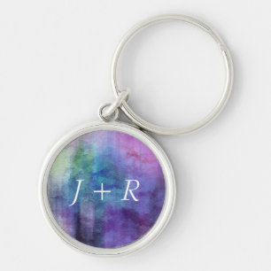 art abstract watercolor background on paper 2 key ring