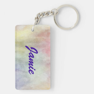 art abstract watercolor background on paper 3 key ring