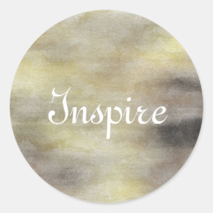 art abstract watercolor background on paper classic round sticker