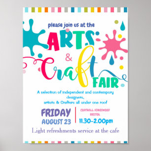 Art and craft fair theme event poster