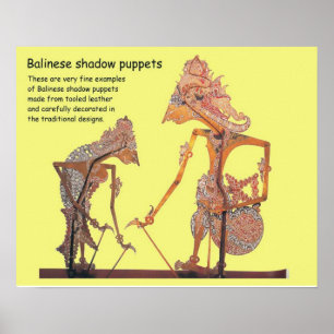 Art and design, Balinese Shadow puppets Poster