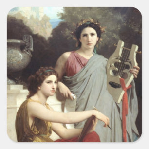 Art and Literature artwork muses Square Sticker