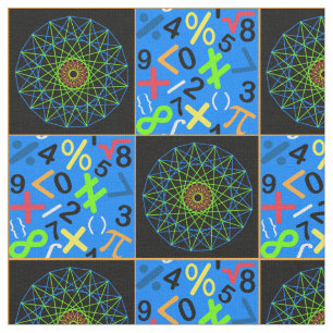 Art and Math Fabric, Blue Fabric