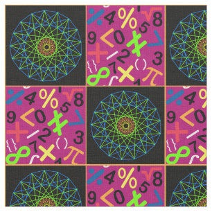 Art and Math Fabric, Magenta Fabric