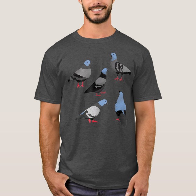 Art and Things  Pigeons  Tee shirt (Front)