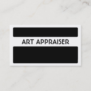 Art Appraiser simple black white business cards