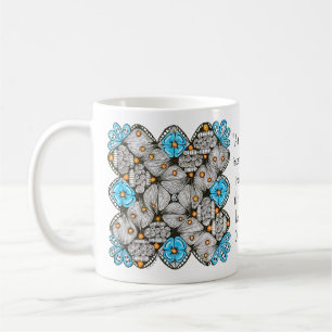 Art as Individualism with Blue and Orange Doodle Coffee Mug
