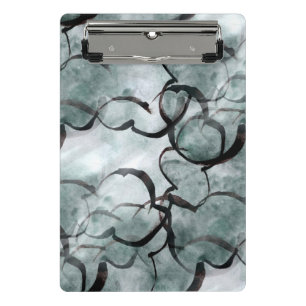 art avant-garde grey, black hand paint mini clipboard