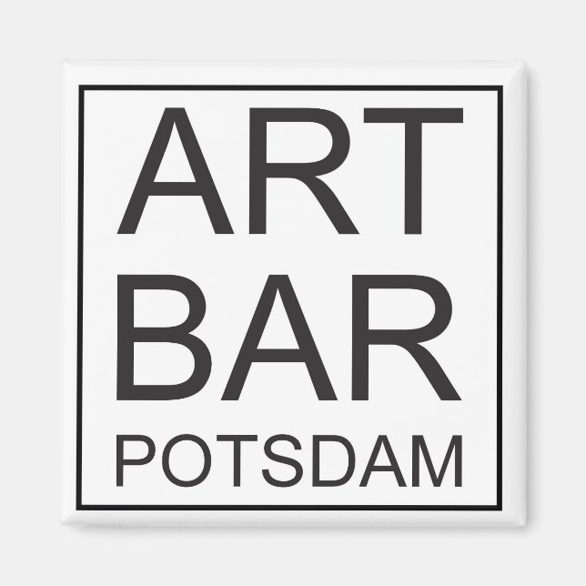 ART & Bar Potsdam Magnet Button by ARTCommerz (Front)