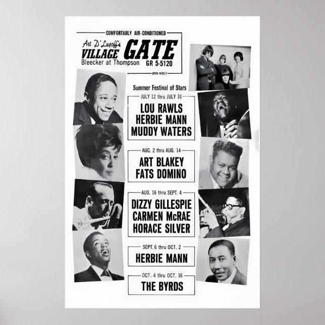 Art Blakey - Dizzy Gillespie - Herbie Mann jazz Poster (Front)