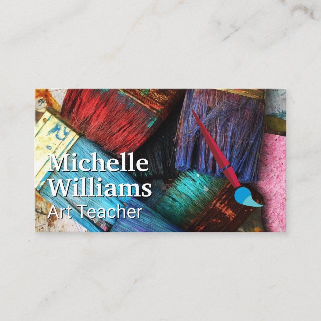Art Brushes | Paint | Creative  Business Card (Front)
