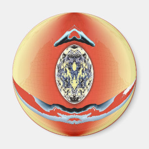 Art by Aliens - Medallion Magnet