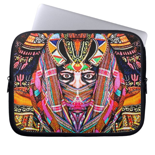 Art by Davey AFRICANA Laptop Sleeve (Front)