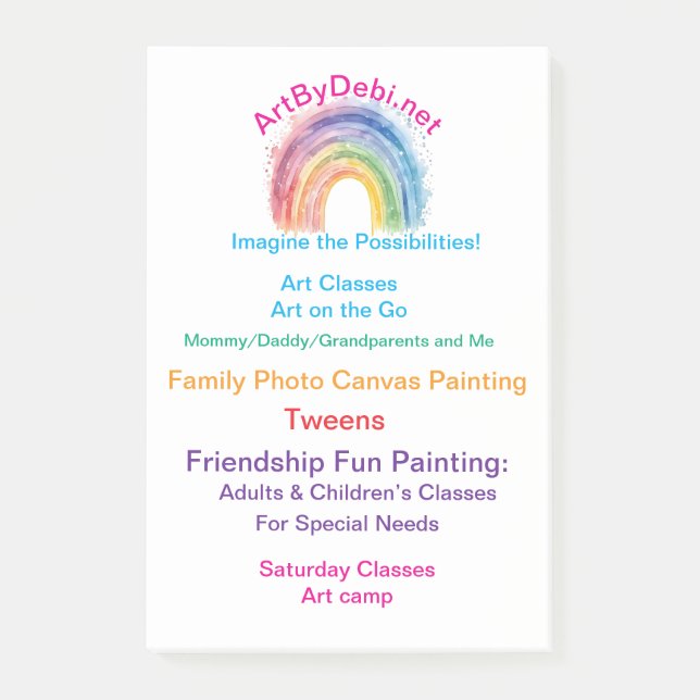 Art By Debi, Notepad (Front)