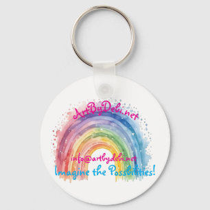 Art By Debi, Rainbow Magnet Key Ring