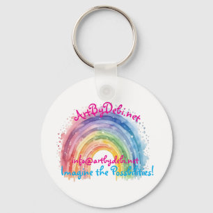 Art By Debi, Rainbow Magnet Key Ring