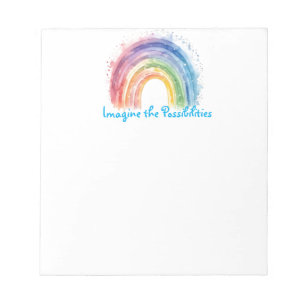 Art By Debi, Rainbow  Notepad