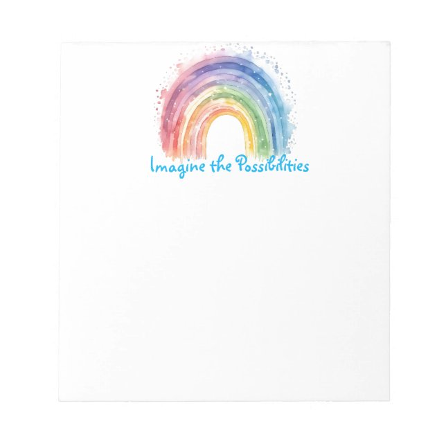 Art By Debi, Rainbow  Notepad (Front)