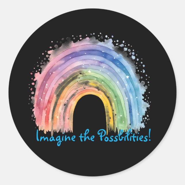 Art By Debi, Rainbow Sticker (Front)