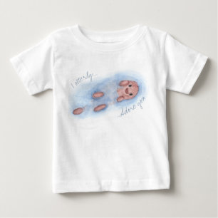 Art by Heather I otterly adore you toddler ruffle Baby T-Shirt