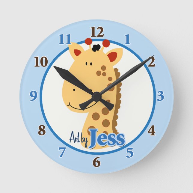 Art by Jess Giraffe Clock (Front)