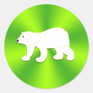 Art by Kids - Polar Bear Stickers Round