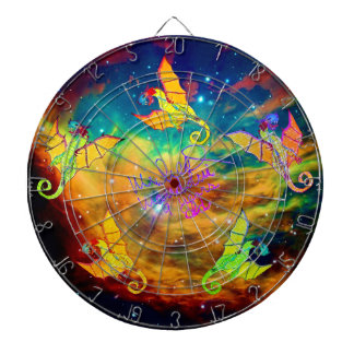Art by Micheal Galaxy Dragons Dartboard