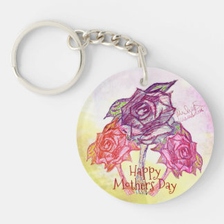 Art by Micheal Mothers Day Rose keychain