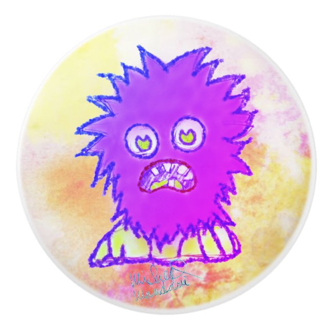 Art by Micheal Purple Jeek Ceramic Pull (Front)