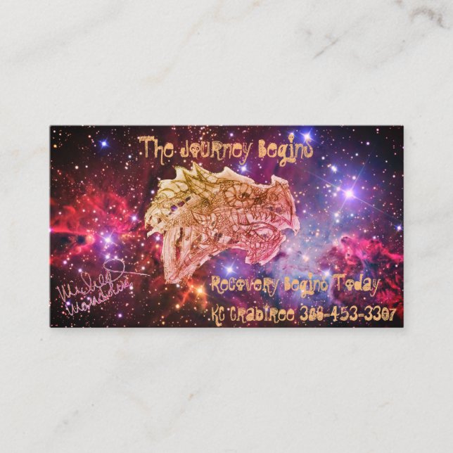 Art by Micheal The Journey Begins Business Card (Front)