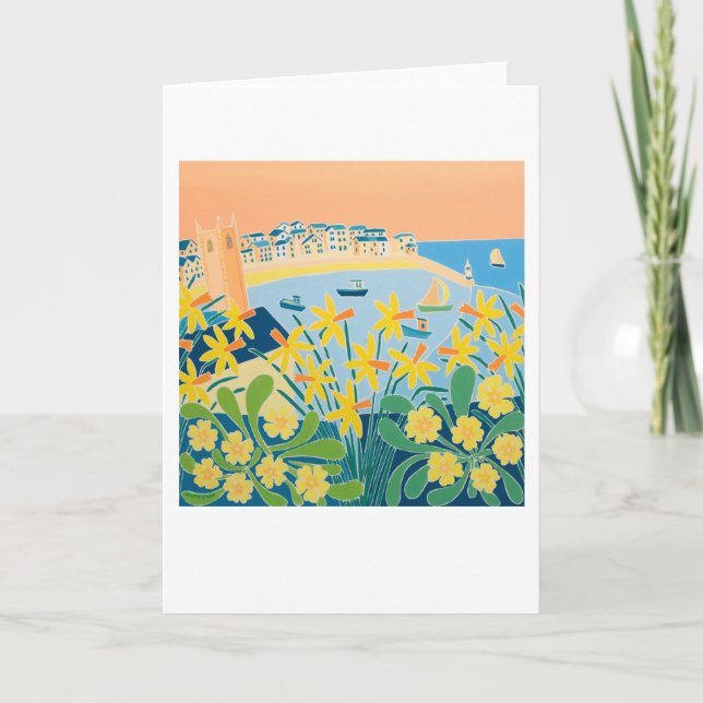 Art Card: A Burst of Daffodils, St. Ives Card (Front)