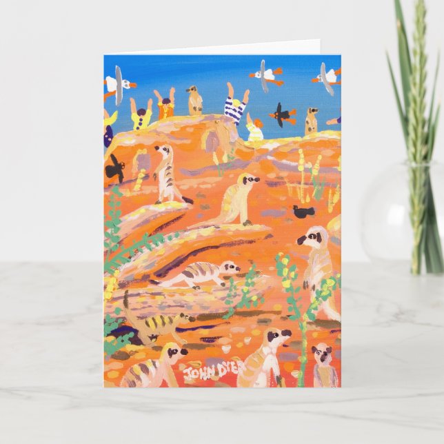 Art Card: Popping up and Peeping Meerkats Card (Front)