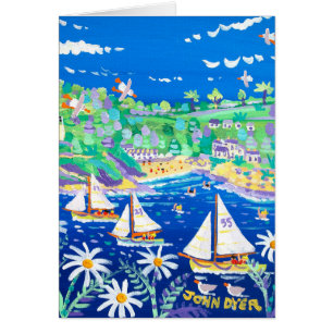 Art Card Racing down the River Fowey by John Dyer